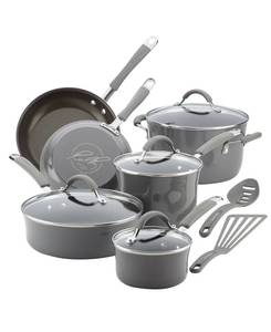 lot 38720 image: Rachael Ray Cucina Hard Enamel Nonstick 12-Piece Cookware Set
