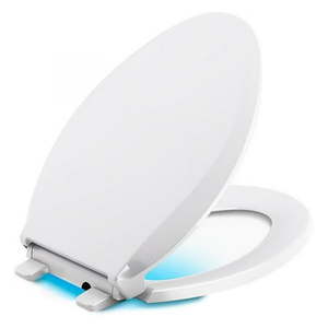 lot 38759 image: Kohler K-75796-0 Cachet Quite-Close Elongated Nightlight Toilet Seat White