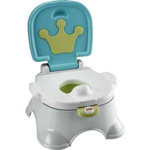 lot 38760 image: Fisher-Price Royal Stepstool Potty - GreenBlue