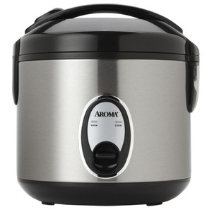lot 38968 image: AROMA - 8-Cup Rice CookerSteamer - Blacksilver