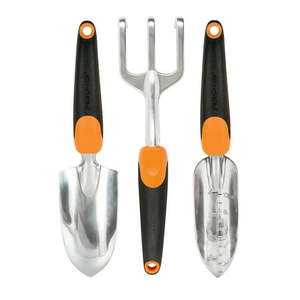 lot 40111 image: Fiskars Ergo Garden Tool Set with Trowel 3 Piece Orange and Black