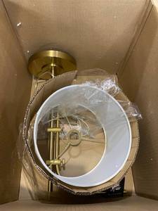 lot 40125 image: Signature Design By Ashley Gold Desk Lamp