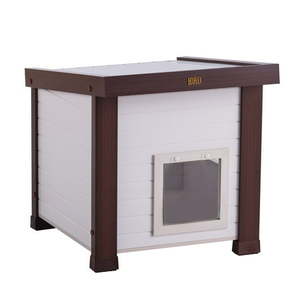 lot 40136 image: ECOFLEX Raised Outdoor Covered Cat House Shelter