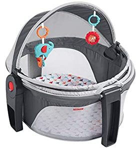 lot 40137 image: Fisher-Price On-the-Go Baby Dome Arrows Away, travel portable play space with canopy and toys Amazon Exclusive (B07WY1YX6C)