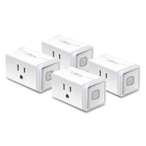 lot 40147 image: Kasa Smart Plug HS103P4, Smart Home Wi-Fi Outlet Works with Alexa, Echo, Google Home & IFTTT, No Hub Required, Remote Control, 15 Amp, UL Certified, 4-Pack, White (B07RCNB2L3)
