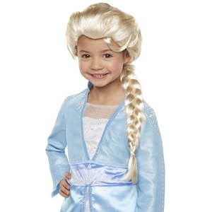 lot 40153 image: Frozen 2 Princess Elsa Off-White Costume Wig for Child