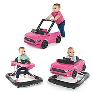 lot 40196 image: Bright Starts Ford Mustang Ways to Play 4-in-1 Baby Activity Push Walker, Pink, Age 6 months (B07PJZPTST)