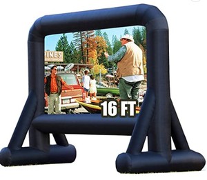 lot 38770 image: HUAKASTRO INFLATABLE SCREEN WITH BLOWER AND TIE DOWNS