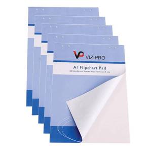 lot 59 image: 5 Pack Viz-Pro Flip Chart Pads
