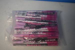 lot 129 image: 72 Breast Cancer Awareness Stick Pens