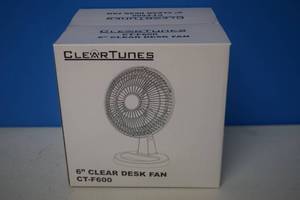lot 144 image: Clear Tunes 6 Clear Desk Fan