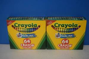 lot 490 image: 2 Boxes Crayola Crayons - 64 Count