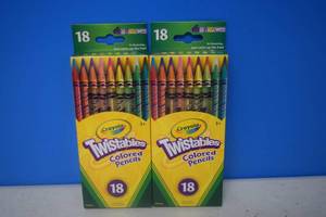 lot 493 image: 2 Boxes Crayola Twistable Colored Pencils - 18 count