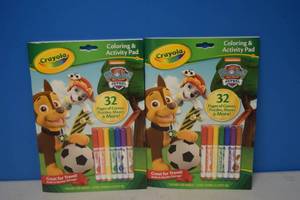 lot 496 image: 2 Crayola Paw Patrol Coloring and Activity Pads
