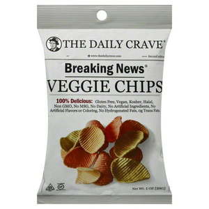 lot 13602 image: THE DAILY CRAVE VEGGIE CHIPS 24 pack of chips