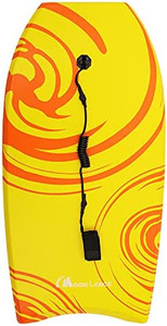lot 13606 image: MOON LENCE Body Board for Beach with EPS Core & Wrist Leash 333741 Body Board with Slick Bottom Surfing for Kids Teens and Adults(1 PC)