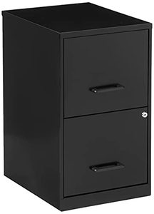 lot 13628 image: Lorell 14341 18 Deep 2-Drawer File Cabinet, Black
