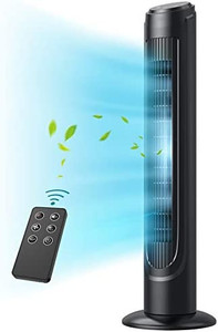 lot 23566 image: Dreo Cruiser Pro Tower Fan 90° Oscillating Fans with Remote, Quiet Cooling,12 Modes, 12H Timer, Space-Saving, LED Display with Touch Control, 40� Portable Floor Bladeless Fan for Bedroom Home Office