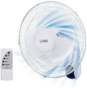 lot 23571 image: Commercial Cool 16 inch Wall Fan with Remote, White (CCFWR16W)