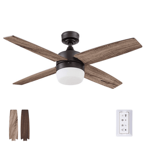 lot 23599 image: Prominence Home 44 Atlas Espresso Remote Control Ceiling Fan 4 Blades