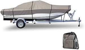 lot 33579 image: DR.PHY Boat Cover, 600D Polyester Heavy Duty Waterproof Boat Cover A
