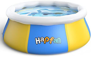 lot 33592 image: Hapfan 8ft10ft x 30inch Above Ground Pool, Easy Set Inflatable Top Ring Backyard & Outdoor Swimming Pool for Adults & Kids