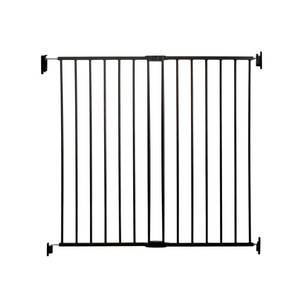lot 33605 image: Regalo 2-in-1 Extra Tall Easy Swing Stairway and Hallway Walk Through Baby Gate, Black (B07H8ZJSVM)