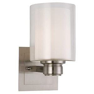 lot 33630 image: Design House 556134 Oslo 1 Light Wall Light, Satin Nickel