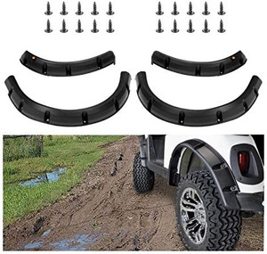 lot 33633 image: 10L0L Golf Cart Standard Fender Flares Front and Rear for EZGO with Matel Mounting Hardware (Set of 4pcs)