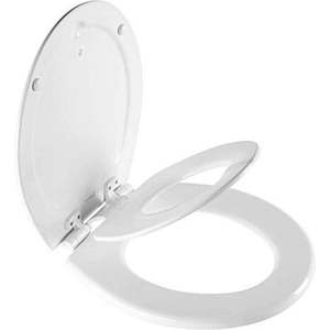 lot 43730 image: MAYFAIR 888SLOW 000 NextStep2 Toilet Seat with Built-In Potty Training Seat, Slow-Close, Removable that will Never Loosen, ROUND, White