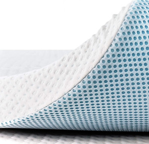 lot 43677 image: subrtex 3 Inch Gel-Infused Memory Foam Bed Mattress Topper High Density Cooling Pad Removable Fitted Bamboo Cover Ventilated Design-10 Years Warranty (Queen