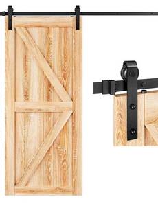lot 43678 image: EaseLife 7.5 FT Heavy Duty Sliding Barn Door Hardware Track Kit,Basic J Pulley,Slide Smoothly Quietly,Easy Install (7.5FT Track Kit for 4042 Wide Single Door)