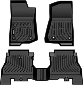 lot 43682 image: VIWIK Floor Mats fit for 2018-2022 Wrangler Unlimited JL 4-Door (not for 2-Door, not for JK or 4xe), Car Mats All Weather Protection Custom Floor Liners Include 1st and 2nd Row Front & Rear, TPE Black