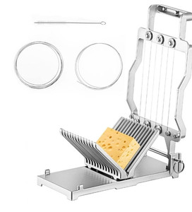 lot 43684 image: Cheese Cutter with Wire 1 cm and 2 cm Cheeser Butter Cutting Blade Replaceable Cheese Slicer Wire