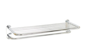 lot 43703 image: Zenith E9005SS Hotel Style Towel Shelf and Towel Bar