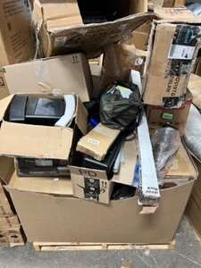 lot 99999 image: Mystery Pallet, Includes damaged products, returns, and items that did not sell at auction or were not picked up SOLD AS IS NO RETURNS