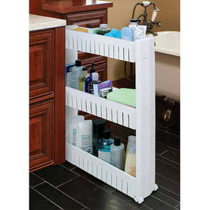 lot 10284 image: Ideaworks JB6032 Slide Out 3 Tier Shelf Unit