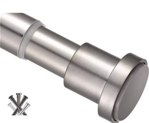 lot 10329 image: BRIOFOX Tension Curtain Rod 43-73 Inches, Adjustable Shower Curtain Rod for Windows or Doorways, Matte Nickel