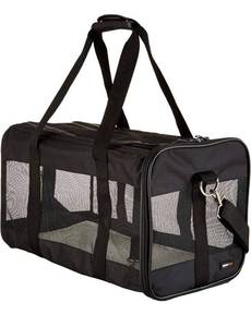 lot 10332 image: Amazon Basics Soft-Sided Mesh Pet Travel Carrier, Small 24��