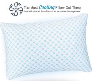 lot 10339 image: Clara Clark Cooling Pillows for Sleeping - Memory Foam Pillows - Luxury Gel Pillow with Reversible Cover Cool to Velvety - Breathable Bed Pillows for Side Sleepers