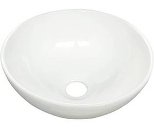 lot 10340 image: Renovators Supply Manufacturing Counter Top Bathroom Vessel Sink Small 11.25 Round White Vessel Sink Retail $109