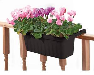 lot 10341 image: 24 Adjustable Railing Planter Black