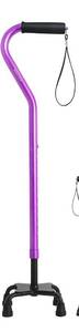 lot 10345 image: BeneCane Quad Cane Adjustable Walking Cane with Offset Soft Cushioned Handle for Men & Women Lightweight Comfortable with 4-Pronged feet for Extra Stability
