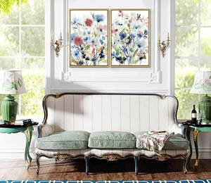 lot 10349 image: Gardenia Art Watercolor Wild Flower Wall Art Painting Colorful Giclee Printed Artwork Framed Pictures Prints Stretched Linen Canvases for Bedroom Living Room Office Decorations 16x24x2Panels Set