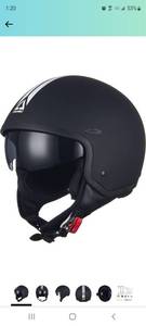 lot 10350 image: TRIANGLE Half Face Motorcycle Helmet with Sun Visor Quick Release Buckle Cruiser Scooter Helmets for Men Women