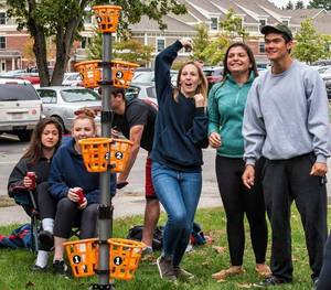 lot 10351 image: B3 Bean Bag Bucketz Outdoor Backyard Game for Adults and Family Lawn Bean Bag Toss Party Game - Giant 5 Camping, Tailgate, Beach, Yard or Indoor Game - Cornhole Alternative Game Set