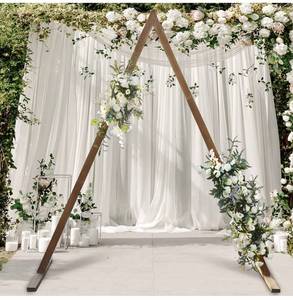lot 10383 image: Wooden Wedding Arch 10.2FT, Wood Arch for Wedding Ceremony Gorgeous Wedding Arbor Wedding Backdrop Stand for Garden Wedding Parties, Wooden Arch Decor Rustic Wedding Arch Decorations