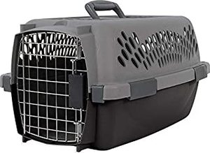 lot 10386 image: Aspen Pet Pet Porter Dog Kennel 19inch Length Up to 10lbs Dark Gray and Black