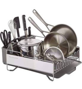 lot 10421 image: KitchenAid Full Size Dish Rack, Light Grey