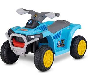 lot 10426 image: Kid Trax Nickelodeons Paw Patrol Toddler Quad Electric Ride On Toy, 18-30 Months, 6 Volt, Max Weight 44 lbs, Blue